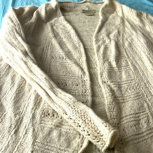 Lucky Brand open knit cardigan sweater